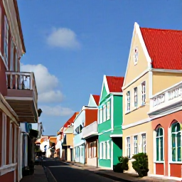 Caribbean Holidays, Curacao Culture Holidays, Colourful historic streets of Willemstad, Curacao, with Dutch colonial buildings and bright Caribbean light
