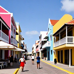 Caribbean Holidays, Cura&ccedil;ao Culture Holidays, Colourful historic Willemstad waterfront with Dutch colonial buildings, bright Caribbean sunlight and pedestrians exploring the streets