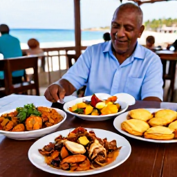 Caribbean Holidays, Curacao Culture Holidays, Traditional Curacao dishes including keshi yena, seafood and pastechi served at a local restaurant