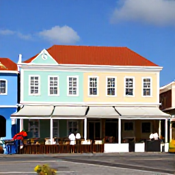 Caribbean Holidays, Curacao Holidays, Historic pastel-coloured houses and a lively caf&eacute; terrace in central Willemstad, Curacao