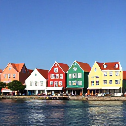 Caribbean Holidays, Cura&ccedil;ao Holidays July, Colourful Willemstad waterfront in Cura&ccedil;ao with Dutch-style buildings, a harbour and people exploring in July sunshine