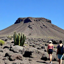 Caribbean Holidays, Cura&ccedil;ao in May, Travellers exploring the rugged landscape of Cura&ccedil;ao near Christoffel National Park, with cacti, rocky hills and bright May sunshine
