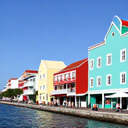 Caribbean Holidays, Cura&ccedil;ao in November, Colourful historic Willemstad waterfront in Cura&ccedil;ao with pastel Dutch Caribbean buildings, sunny skies and pedestrians exploring the streets
