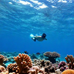 Caribbean Holidays, Cura&ccedil;ao in October, A snorkeller swimming above a colourful coral reef in clear blue Cura&ccedil;ao water, with tropical fish and bright sunshine