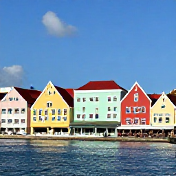 Caribbean Holidays, Cura&ccedil;ao in October, Colourful Willemstad waterfront in Cura&ccedil;ao with pastel Dutch-Caribbean buildings, blue sky and waterfront caf&eacute;s