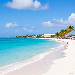 Caribbean Holidays, Cura&ccedil;ao in September, A bright September beach scene at Playa Kenepa in Cura&ccedil;ao, with turquoise water, white sand, palm trees and a few relaxed visitors
