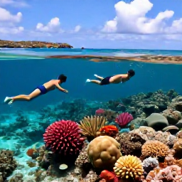 Caribbean Holidays, Cura&ccedil;ao in September, Travellers snorkelling above a colourful coral reef in clear Cura&ccedil;ao water, with tropical fish and rocky coastline visible nearby