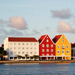 Caribbean Holidays, Cura&ccedil;ao Instagram Hotspots, Brightly coloured Dutch colonial buildings along the waterfront in Willemstad, Cura&ccedil;ao, photographed in warm February sunshine