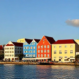 Caribbean Holidays, Cura&ccedil;ao Instagram Hotspots, Colourful Dutch colonial buildings along the waterfront in Willemstad, Cura&ccedil;ao, photographed in warm October sunshine