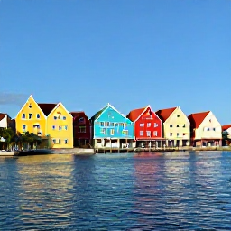 Caribbean Holidays, Cura&ccedil;ao Instagram Hotspots, Colourful waterfront buildings in Willemstad, Cura&ccedil;ao, beside calm blue water on a bright April morning