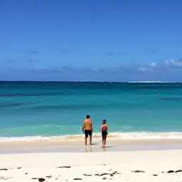 Caribbean Holidays, Cura&ccedil;ao Instagram Hotspots, Turquoise Caribbean sea and a snorkeller beside the white sand at Cas Abao Beach, Cura&ccedil;ao, under a clear blue sky