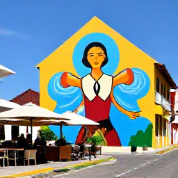 Caribbean Holidays, Cura&ccedil;ao Instagram Spots, Colourful street art mural in the historic Pietermaai district of Willemstad, Cura&ccedil;ao, with sunny streets and local caf&eacute;s