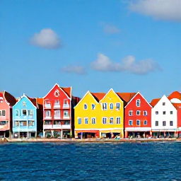 Caribbean Holidays, Cura&ccedil;ao Instagram Spots, Colourful Willemstad waterfront buildings in bright Caribbean sunlight, viewed from across the water