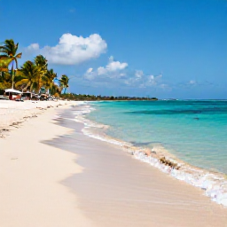 Caribbean Holidays, Cura&ccedil;ao January Break, A quiet Cura&ccedil;ao beach in January with clear turquoise water, soft sand, palm trees and a snorkeller near the shore