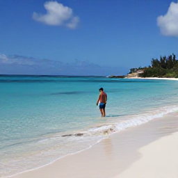 Caribbean Holidays, Cura&ccedil;ao June Breaks, Clear turquoise water, white sand and a snorkeller exploring a sheltered Cura&ccedil;ao beach in June
