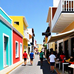 Caribbean Holidays, Cura&ccedil;ao June Breaks, Travellers walking through colourful Willemstad streets, browsing local shops and stopping at a shaded caf&eacute;