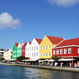 Caribbean Holidays, Cura&ccedil;ao June Holidays, Colourful Willemstad waterfront in Cura&ccedil;ao with pastel Dutch Caribbean buildings, blue sky and people exploring the streets