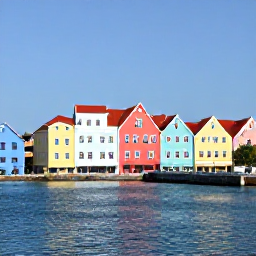Caribbean Holidays, Cura&ccedil;ao Multi-Centre, Colourful Willemstad waterfront in Cura&ccedil;ao with pastel colonial buildings, blue Caribbean water and sunny February skies