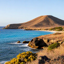 Caribbean Holidays, Curacao Nature Holidays, A bright January morning over Cura&ccedil;ao's rugged coastline, turquoise sea, dry hills and native vegetation