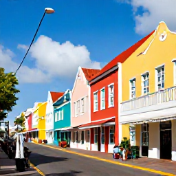 Caribbean Holidays, Cura&ccedil;ao October Break, Colourful Dutch Caribbean buildings and sunny streets in Willemstad, Cura&ccedil;ao, during October