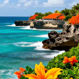 Caribbean Holidays, Cura&ccedil;ao October Holidays, Colourful Cura&ccedil;ao coastline with turquoise water, rocky coves and bright tropical vegetation in warm October sunshine