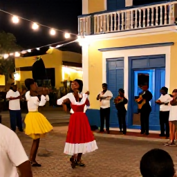Caribbean Holidays, Cura&ccedil;ao September Holidays, Cura&ccedil;ao cultural evening with local musicians, dancers and visitors enjoying traditional island music in Willemstad