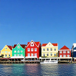 Caribbean Holidays, Cura&ccedil;ao Solo Holidays, Colourful Willemstad waterfront in Cura&ccedil;ao with historic Dutch colonial buildings, floating market and sunny January skies