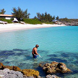Caribbean Holidays, Cura&ccedil;ao Solo Holidays, Lone traveller snorkelling in clear Cura&ccedil;ao water beside a quiet sandy cove, tropical fish and rocky coastline