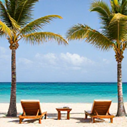 Caribbean Holidays, Cura&ccedil;ao Spa Breaks, A tranquil luxury spa overlooking the turquoise Caribbean Sea in Cura&ccedil;ao, with palm trees, sun loungers and a peaceful January atmosphere