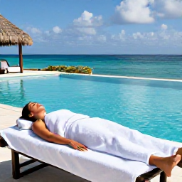 Caribbean Holidays, Cura&ccedil;ao Spa Breaks, Relaxing spa treatment beside a turquoise Caribbean pool in Cura&ccedil;ao