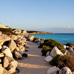 Caribbean Holidays, Curacao Walking Holidays, A warm May morning on a coastal walking trail in Cura&ccedil;ao, with rugged limestone, turquoise sea and low green scrub under a clear blue sky