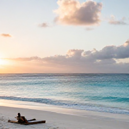 Caribbean Holidays, Cura&ccedil;ao Wellness, Peaceful Cura&ccedil;ao beach at sunrise in December, calm turquoise water, soft sand and a quiet wellness atmosphere