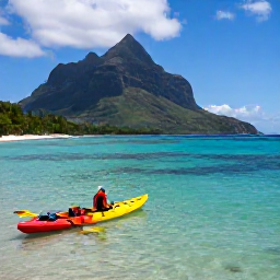 Caribbean Holidays, December Adventures, Kayak and snorkelling equipment beside a clear Caribbean bay on Montserrat