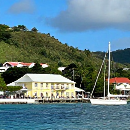 Caribbean Holidays, December Antigua, Visitors exploring Nelson's Dockyard in Antigua during sunny December weather, with historic naval buildings, sailing boats and green hills