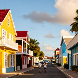 Caribbean Holidays, December Beaches, A couple exploring the colourful streets and harbour of Philipsburg, Sint Maarten, in warm December sunshine