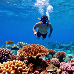 Caribbean Holidays, December Beaches, Traveller snorkelling above colourful coral and tropical fish in the clear waters of the Tobago Cays, Saint Vincent and the Grenadines