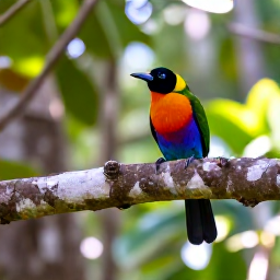 Caribbean Holidays, December Birdwatching, Colourful Caribbean birds perched in tropical woodland on Saint Vincent, with soft December morning light
