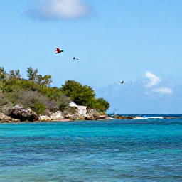 Caribbean Holidays, December Birdwatching, Colourful tropical birds in a sunny coastal landscape on St Croix, United States Virgin Islands