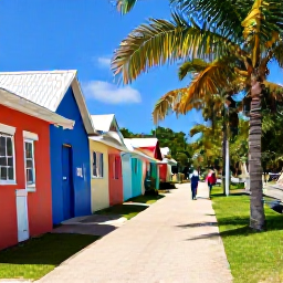 Caribbean Holidays, December Cayman Islands, Visitors exploring colourful George Town and a quiet nature trail in Grand Cayman on a sunny December day