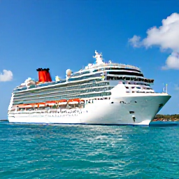 Caribbean Holidays, December Cruises, A modern cruise ship sailing between turquoise islands in the British Virgin Islands under bright December sunshine
