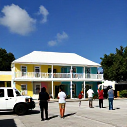 Caribbean Holidays, December Cruises, Friendly local guide leading a small group through Cockburn Town, Grand Turk, past colourful buildings and historic island landmarks
