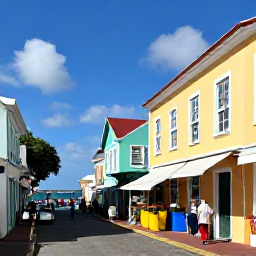 Caribbean Holidays, December Cruises, Visitors walking through the historic streets of Charlotte Amalie, St Thomas, with colourful buildings, waterfront views and small shops