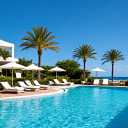 Caribbean Holidays, December Escapes, Adults relaxing beside a turquoise Caribbean swimming pool at a stylish resort in Saint Martin and Sint Maarten during December, bright sunshine and palm trees