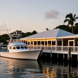 Caribbean Holidays, December Fishing, A welcoming waterfront restaurant and marina in St Thomas, United States Virgin Islands, with fresh seafood, fishing boats and warm evening light
