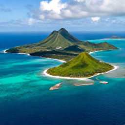 Caribbean Holidays, December Holidays, Aerial view of Saint Vincent and the Grenadines with turquoise sea, green volcanic islands and white sandy beaches in warm December sunshine