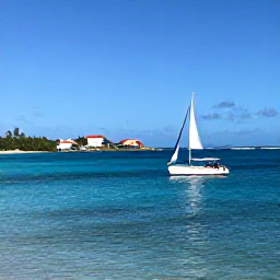 Caribbean Holidays, December Honeymoons, Couple sailing on clear blue Caribbean water near small islands off Saint Martin, December sunshine and gentle waves
