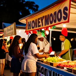 Caribbean Holidays, December Honeymoons, Jamaican Christmas market with local food, colourful decorations and warm evening lights