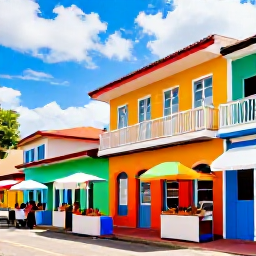 Caribbean Holidays, December Instagram Hotspots, Colourful December street scene in Port of Spain, Trinidad, with painted buildings, local food stalls and people enjoying festive island life