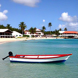 Caribbean Holidays, December Instagram Spots, Colourful boats and calm turquoise water at Bayahibe harbour in December, Caribbean coastal village atmosphere
