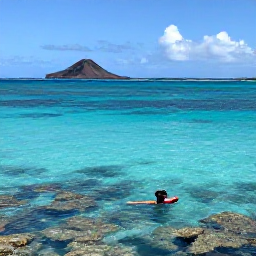 Caribbean Holidays, December Nature Holidays, Clear turquoise water, volcanic coastline and a snorkeller exploring a coral reef near Saint Kitts